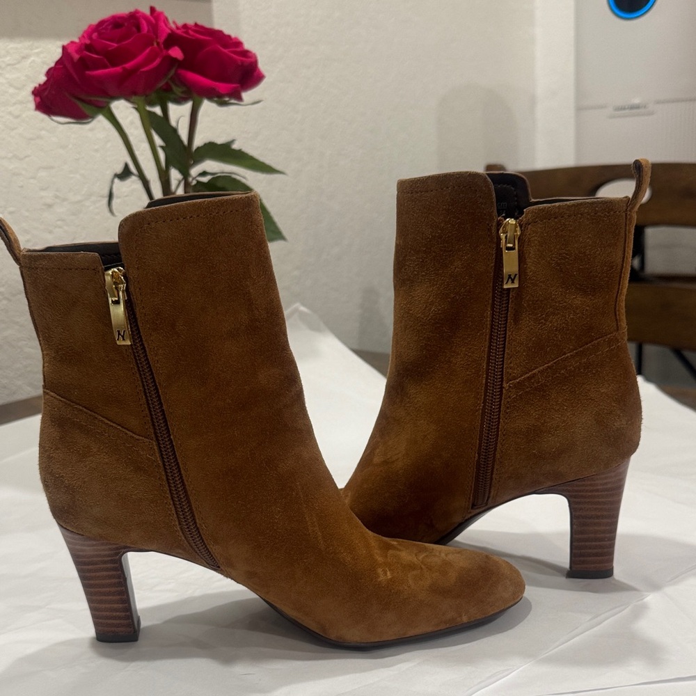 Brown Suede Ankle Boots - Picture 5 of 11